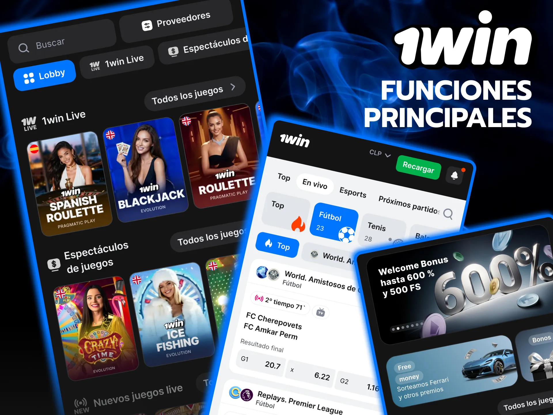 1win incluye deportes casino y transmisiones en directo.